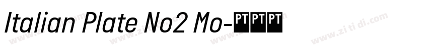 Italian Plate No2 Mo字体转换